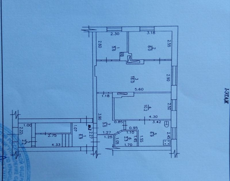 4-к квартира, 54 м2, 1/2 эт., пос. Степной, г. Тихорецк
