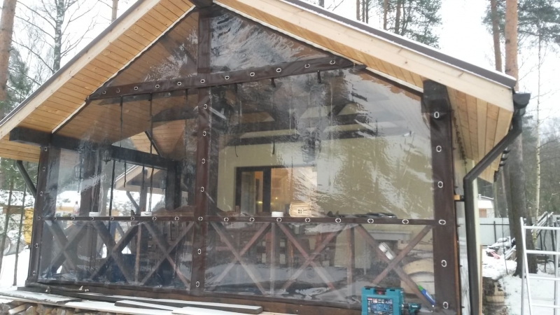 Мягкие окна СПб из ПВХ плёнки