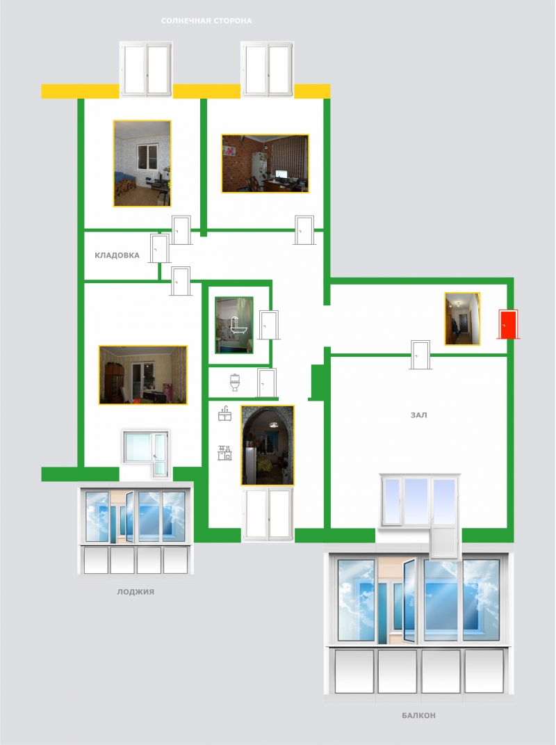 4-к квартира, 79 м2, 9/10 эт.