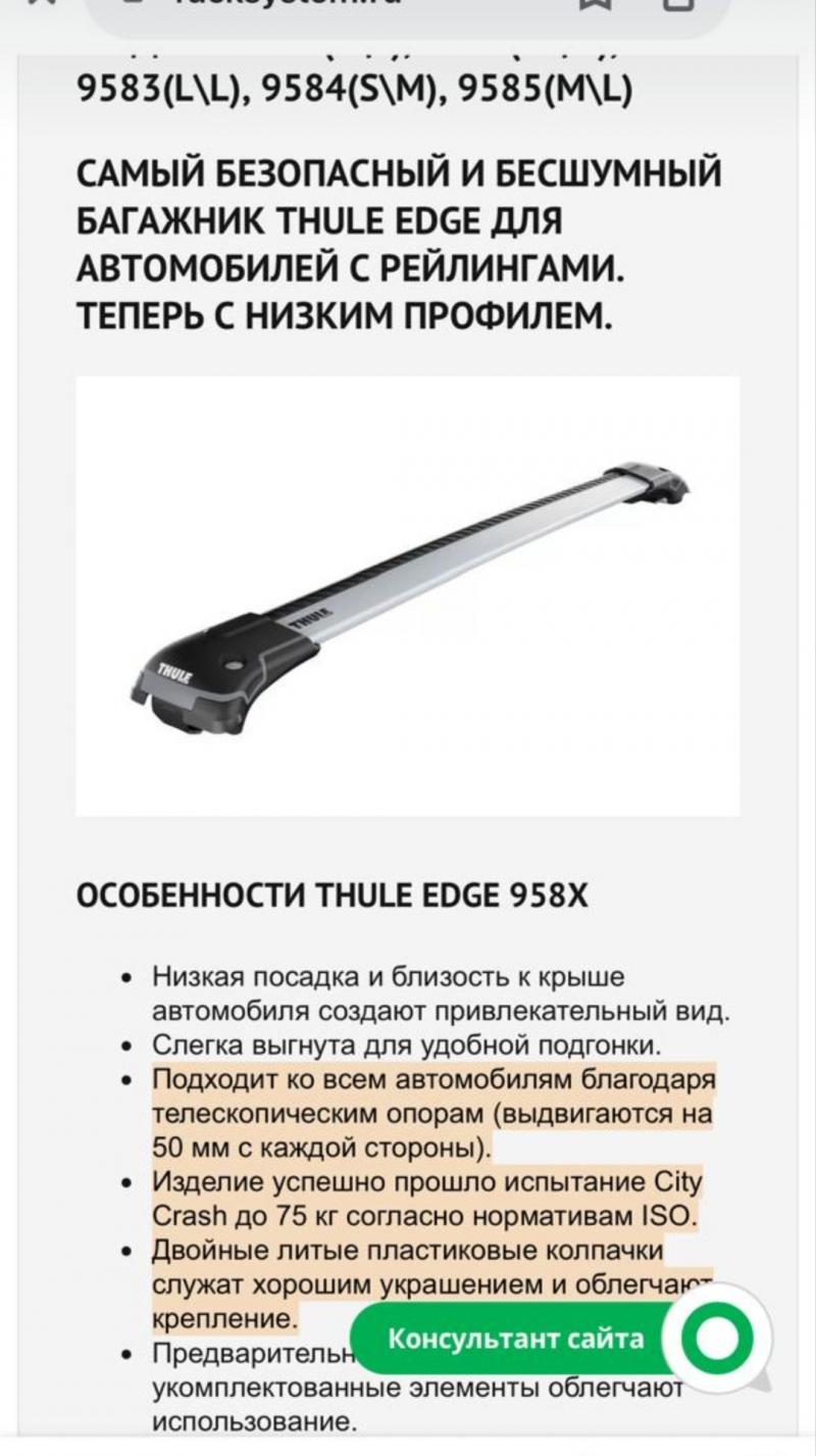 Багажник на рейлинги