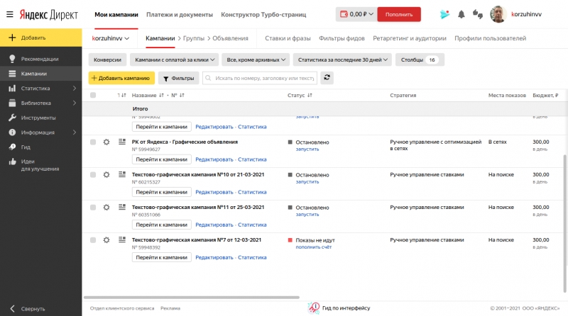 Настраиваю рекламу в Яндексе