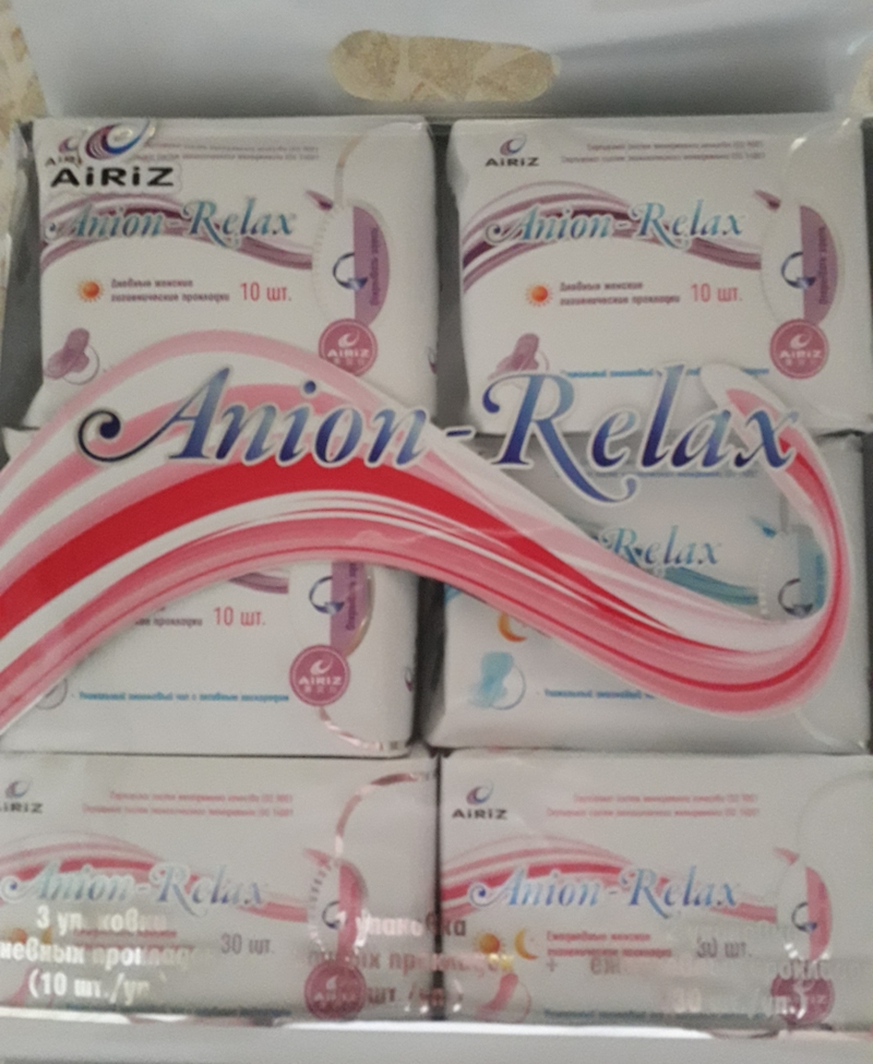 Женские гигиенические прокладки Anion-Relax AIRIZ