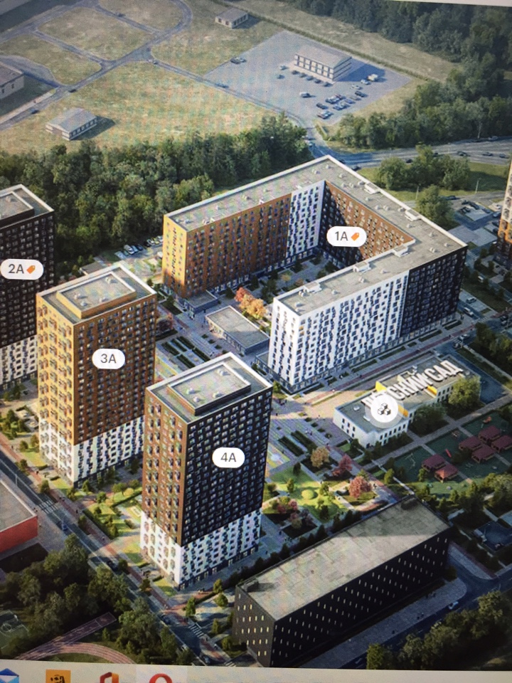 1-к Квартира в парке, 34 м2, 4/12 эт.