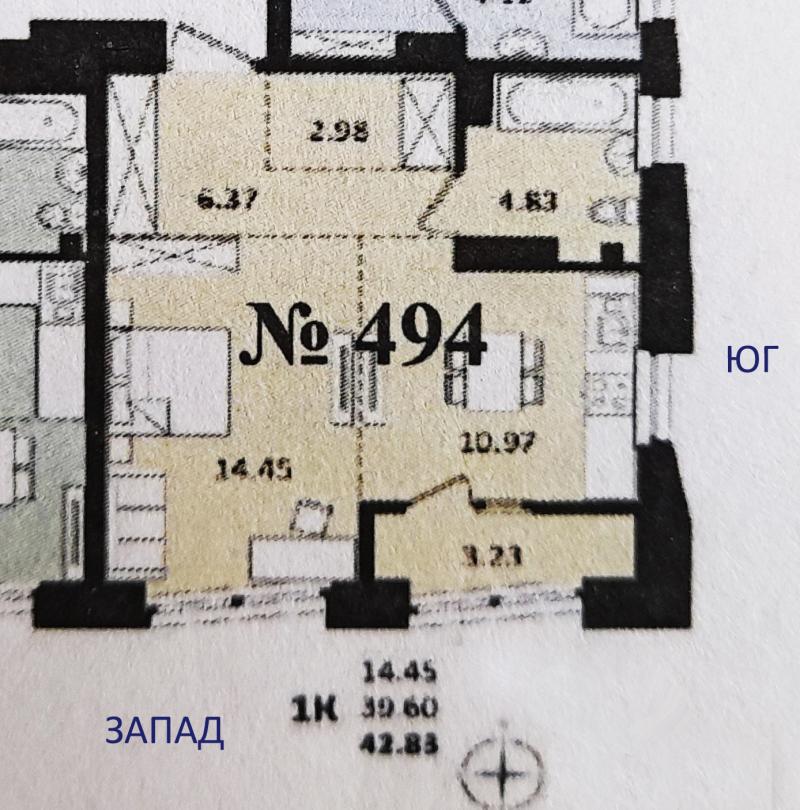 1-к квартира, 42 м2, 16/17 эт.