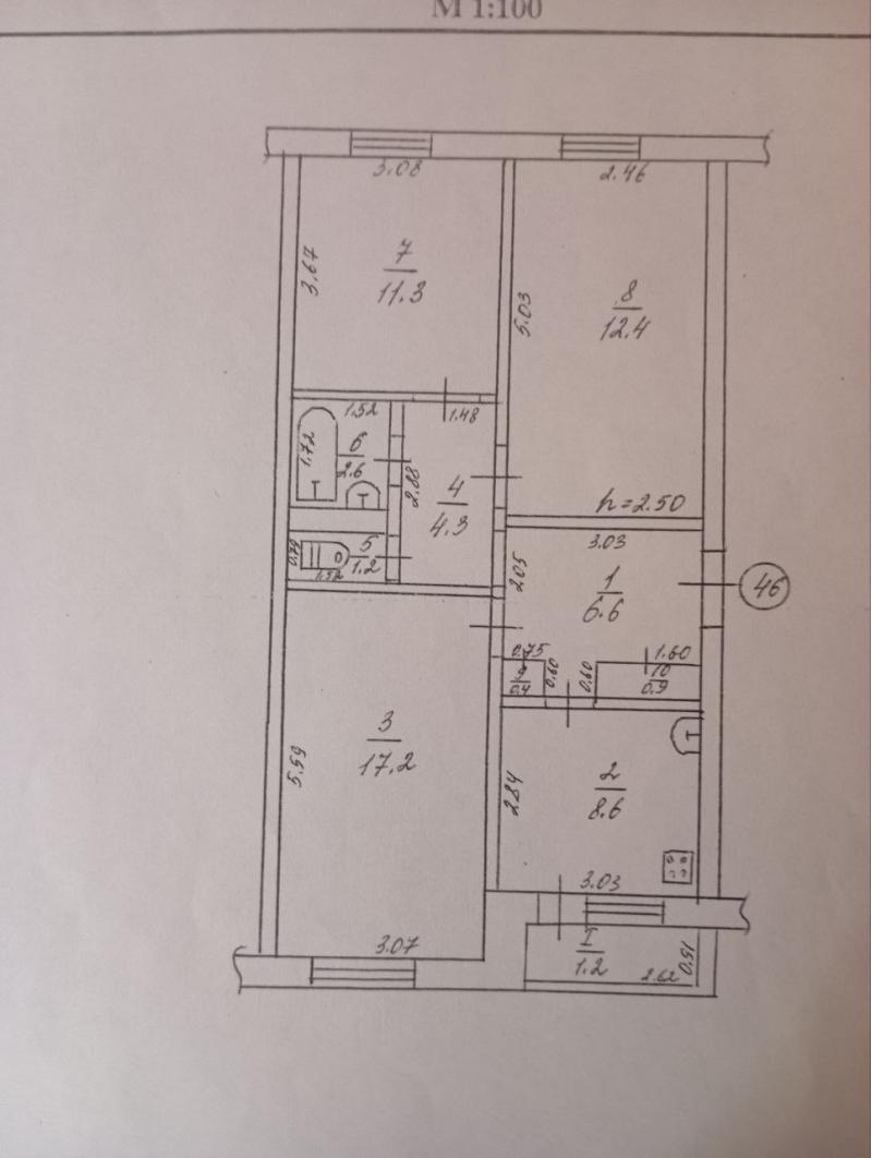 3-к квартира, 66 м2, 1/5 эт.