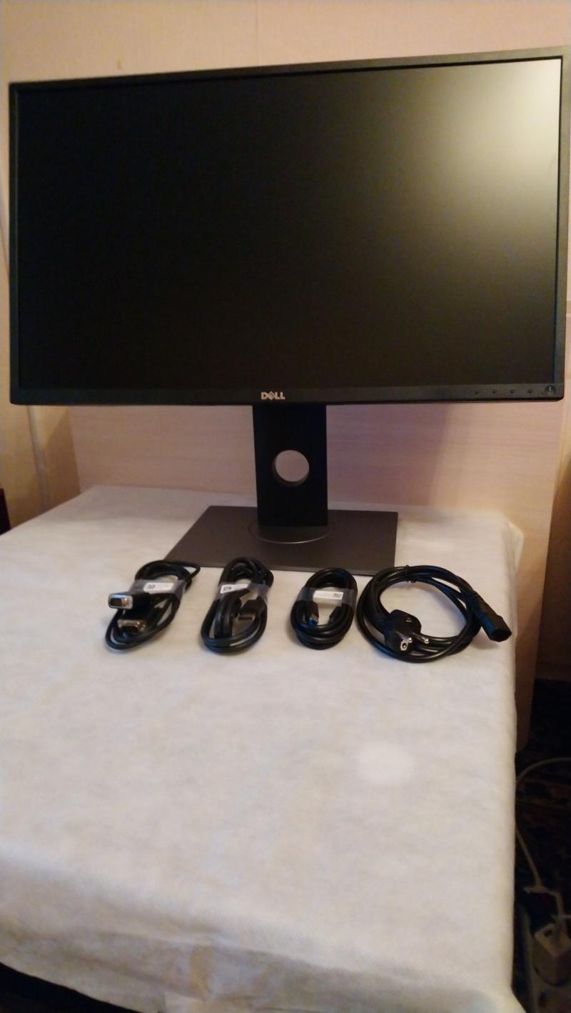 Монитор 27" DELL P2717H, в комплекте: DisplayPort, HDMI, VGA, кабель питания