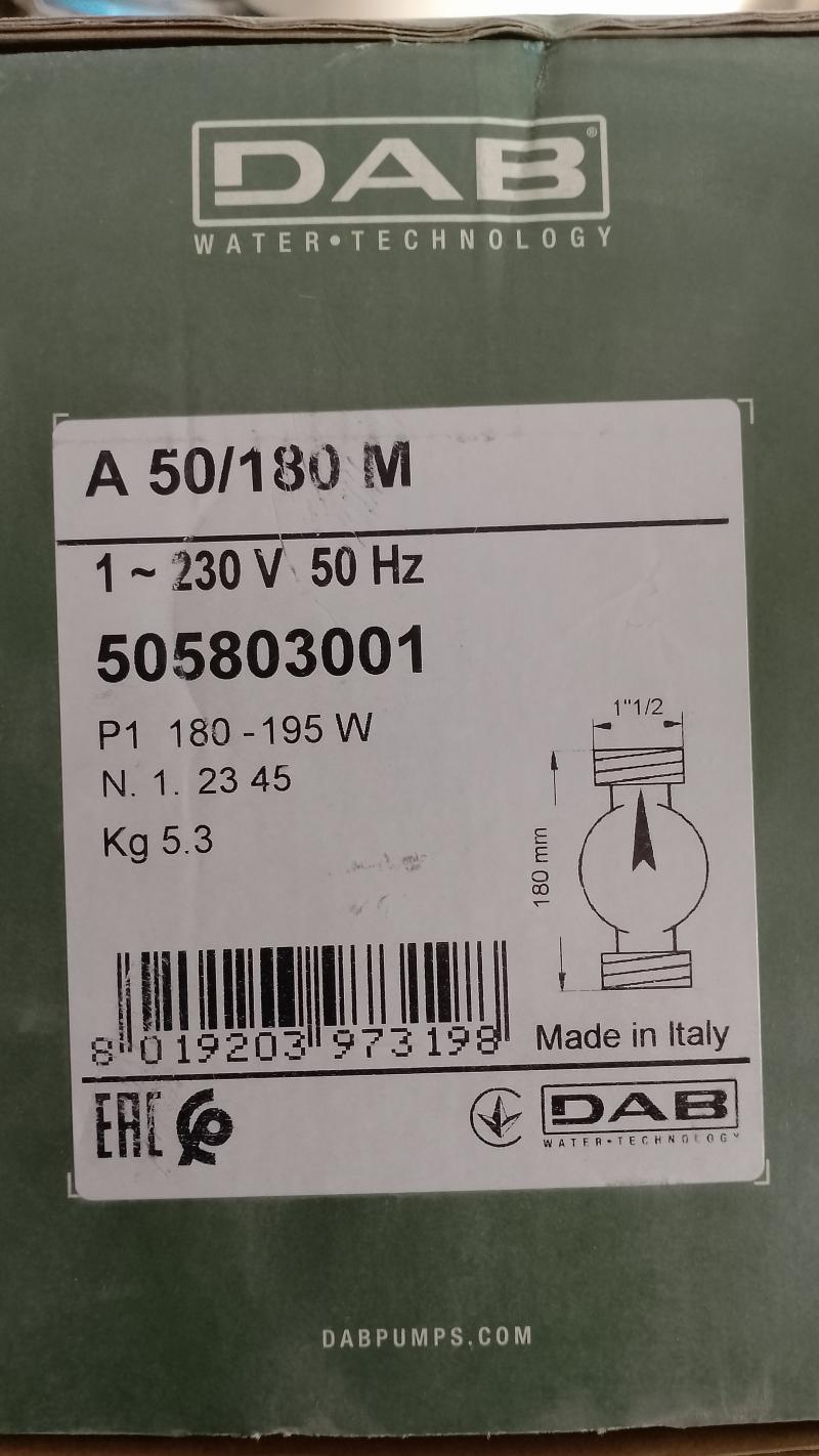 Циркуляционный насос dab A50/180M