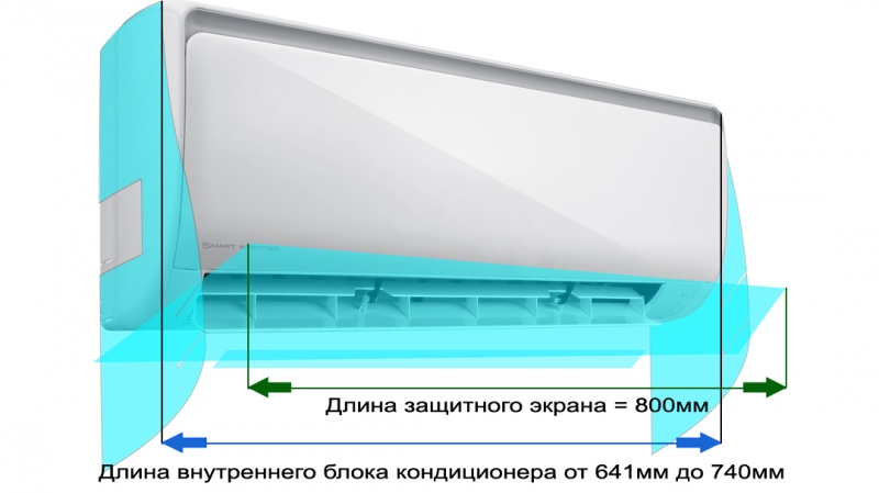 Защитный экран для кондиционера (до 740мм)